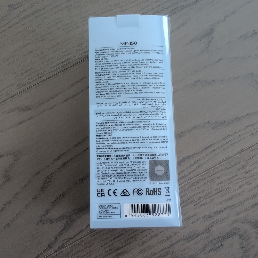 Miniso Blue Handheld Fan - Picture 3 of 5